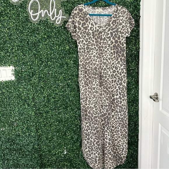 Sweet Love Jen On The Hunt Mocha Brown Leopard Maxi Dress Size S - Picture 6 of 15